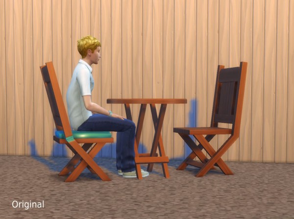  Mod The Sims: Wood Chair Mesh Overrides by plasticbox