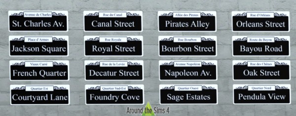  Around The Sims 4: Paris Street Signs