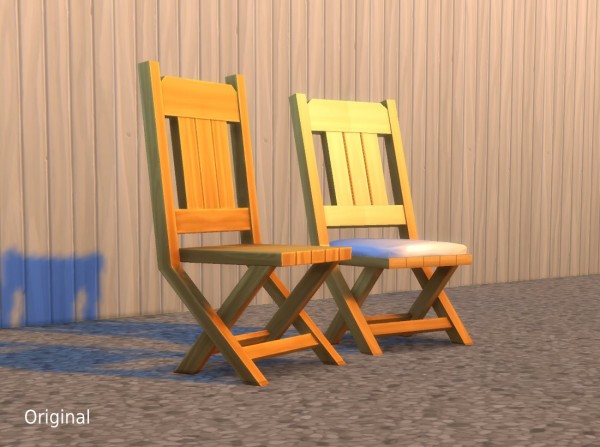  Mod The Sims: Wood Chair Mesh Overrides by plasticbox