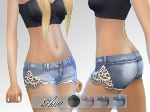  The Sims Resource: Denim shorts by Altea127