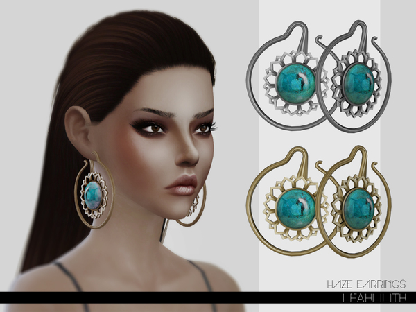  The Sims Resource: Haze Earrings by LeahLillith