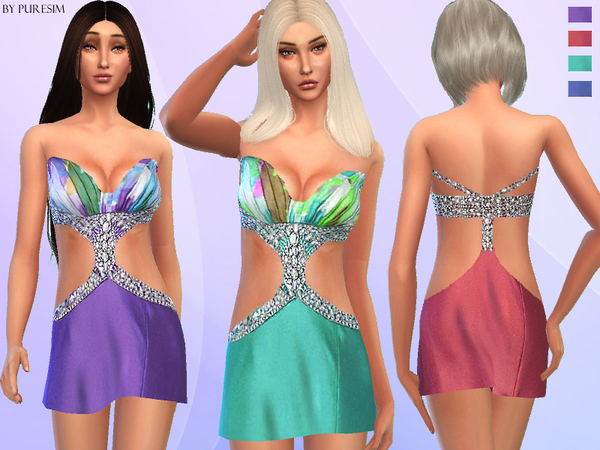  The Sims Resource: Jeweled Chemise by PureSim