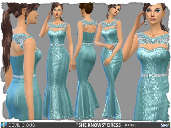  The Sims Resource: She knows Dress (8 Colors) by Devilicious