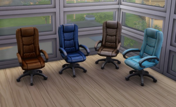  Mod The Sims: Recoloured Boss Executive Desk Chairs by clairkp
