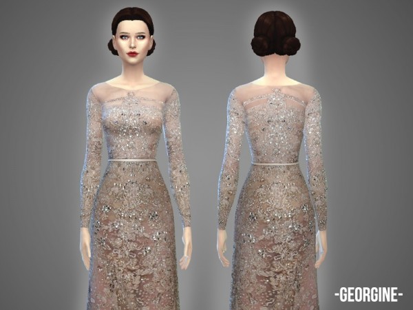  The Sims Resource: Georgine   gown by April