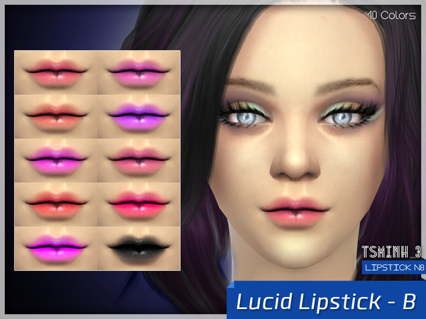  The Sims Resource: Lucid Lipstick   B by tsminh 3