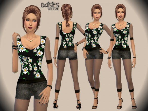  The Sims Resource: Daisies outfit by Paogae