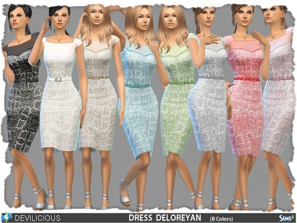  The Sims Resource: 2 Croshed Dresses by Devilicious