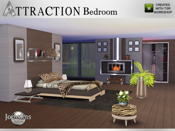  The Sims Resource: Attraction Bedroom by JomSims