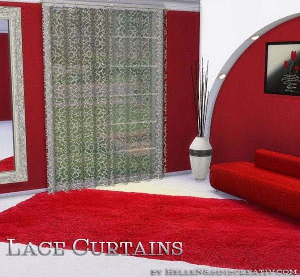  Sims Creativ: Lace curtains by HelleN