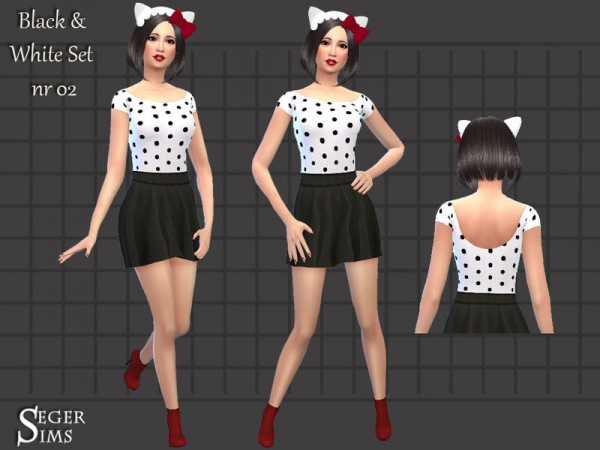  The Sims Resource: Black & White Set 02 by Seger Sims