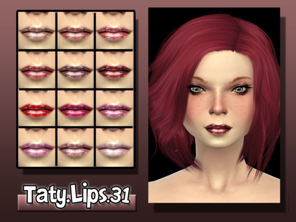  The Sims Resource: Lips 31 by Taty