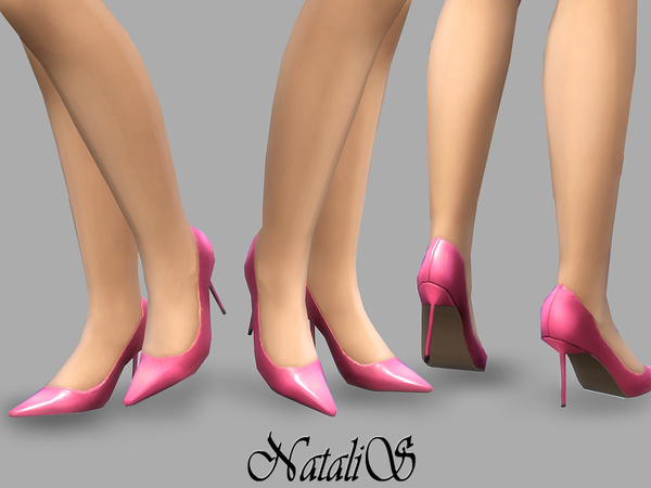  The Sims Resource: Leather pumps v 2 fixed by NataliS