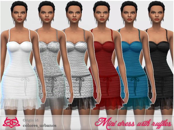  The Sims Resource: Mini dress with ruffles by Colores Urbanos