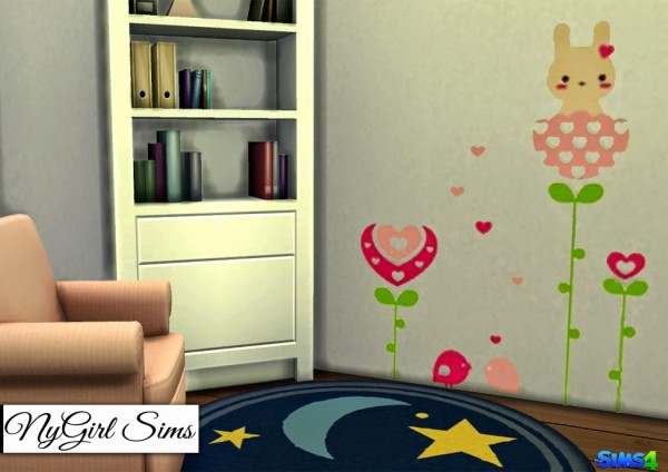  NY Girl Sims: My Bunny Wall Decals