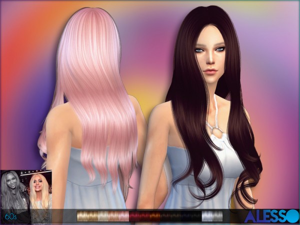  The Sims Resource: Alesso   60s (Hair)