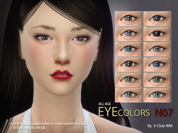  The Sims Resource: Eyecolor 07 by S Club
