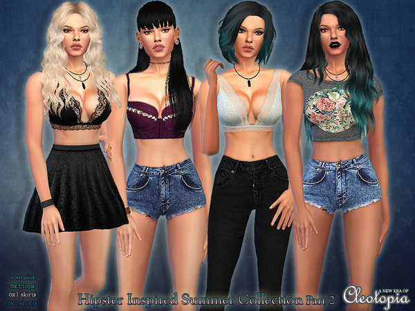  The Sims Resource: Set34  Hipster Inspired Summer Collection Part ll by Cleotopia