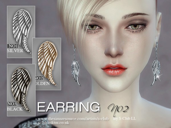  The Sims Resource: LL earrings 02 by S Club