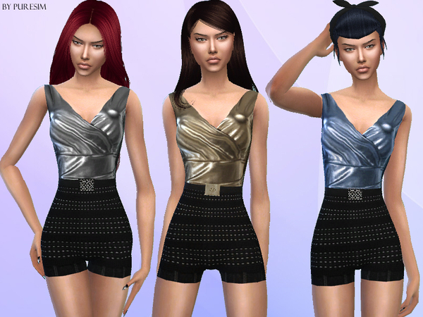  The Sims Resource: PVC Bodysuit by Puresim