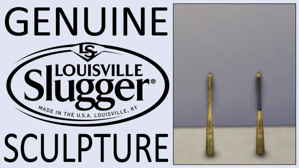  Mod The Sims: Genuine Louisville Slugger Sculpture   Vintage Baseball Bat by Ironleo78