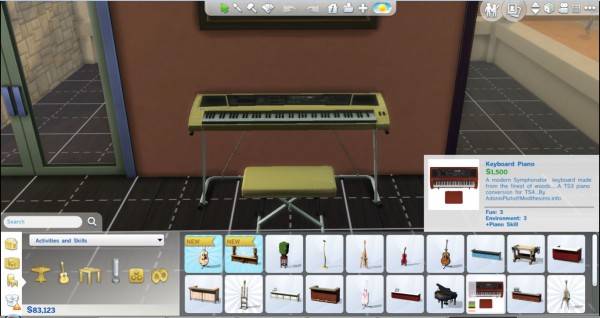 Mod The Sims: Keyboard Piano by AdonisPluto