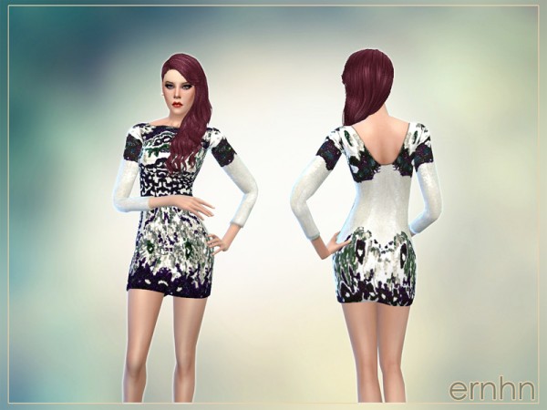  The Sims Resource: Gypsy Embellished Sequin Dress by Ernhn