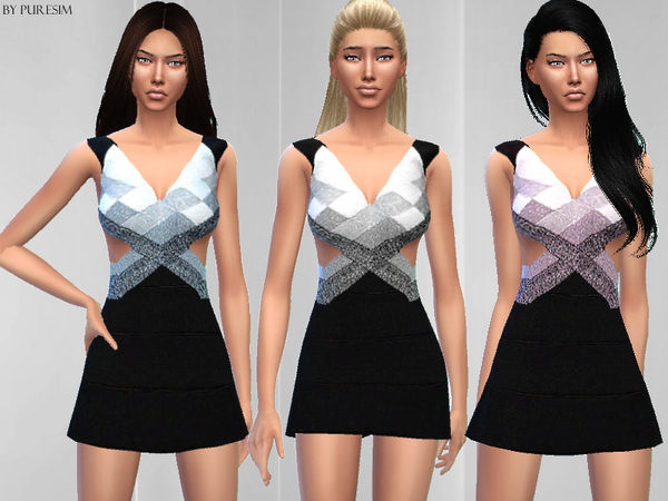  The Sims Resource: Gradient Dress by Puresim