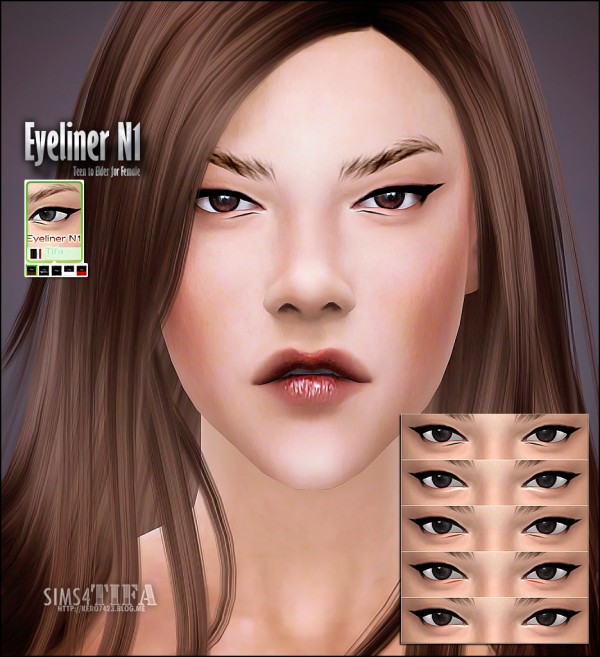  Tifa Sims: Eyeliner V1