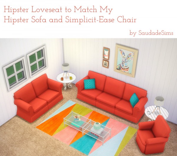  Saudade Sims: Hipster Loveseat recolor