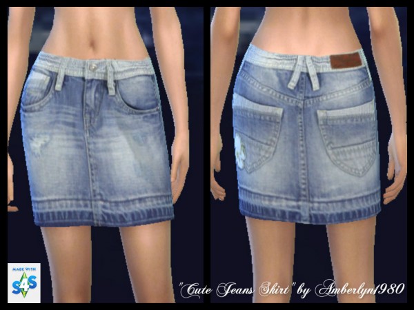 Amberlyn Designs Sims: Short jeans skirts