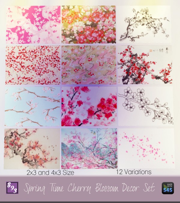 The Stories Sims Tell: Spring Time Cherry Blossom Decor Set