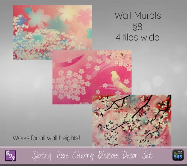  The Stories Sims Tell: Spring Time Cherry Blossom Decor Set