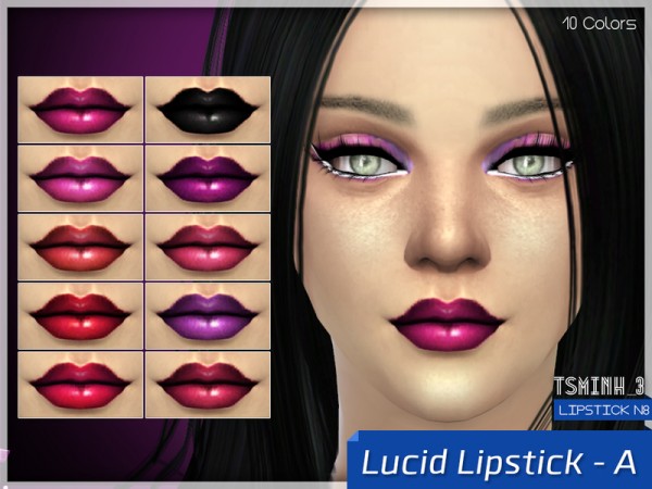  The Sims Resource: Lucid Lipstick by tsminh 3