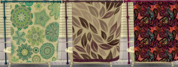  Mod The Sims: Shower Tub Set in 11 Seamless Patterns by wendy35pearly