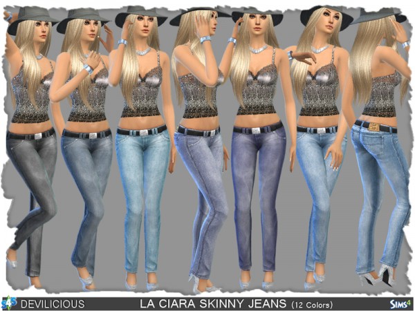  The Sims Resource: La Ciara Skinny Jeans by Devilicious