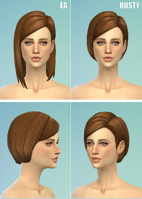  Rusty Nail: Medium straight parted hairstyle