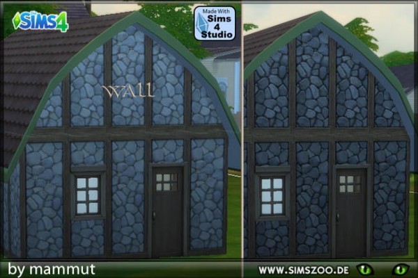  Blackys Sims 4 Zoo: Stone wall by Mammut