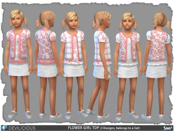  The Sims Resource: Flower Girl Set 6 items by Devilicious