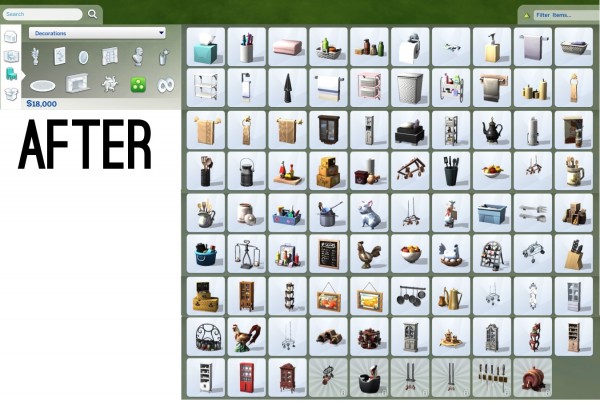  Mod The Sims: Reorganized Catalog by FakeHouses