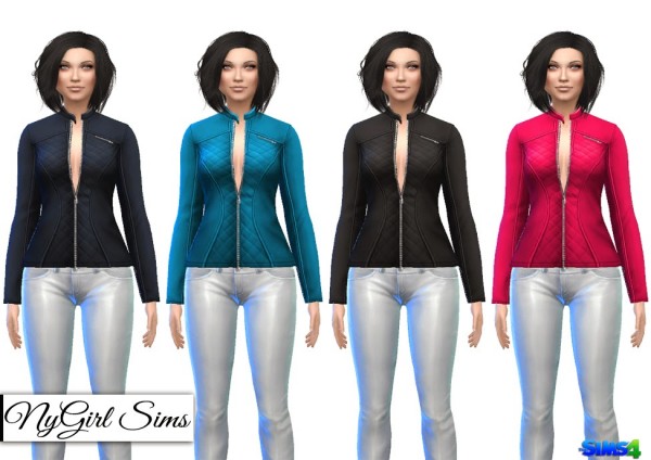  NY Girl Sims: Quilted Athletic Jacket
