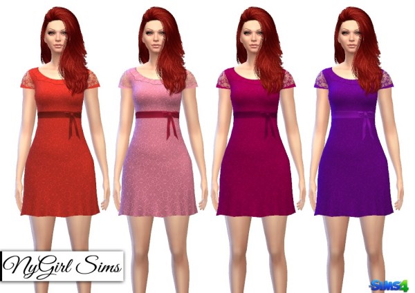  NY Girl Sims: Bowed Lace TShirt Sundress