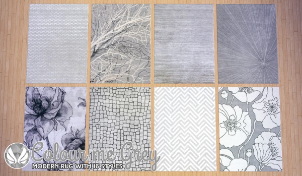  Simsational designs: Colour Me Grey Modern Rugs