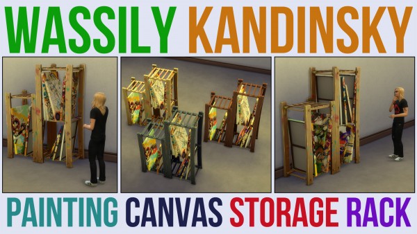  Mod The Sims: Wassily Kandinsky Painting Canvas Storage Rack by ironleo78