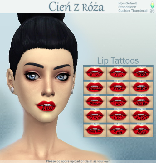  Cien z Roza: Lip Tattoos