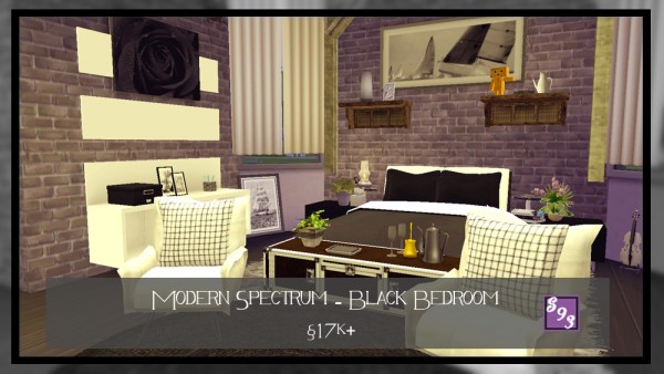  The Stories Sims Tell: Modern Spectrum   Black Bedroom