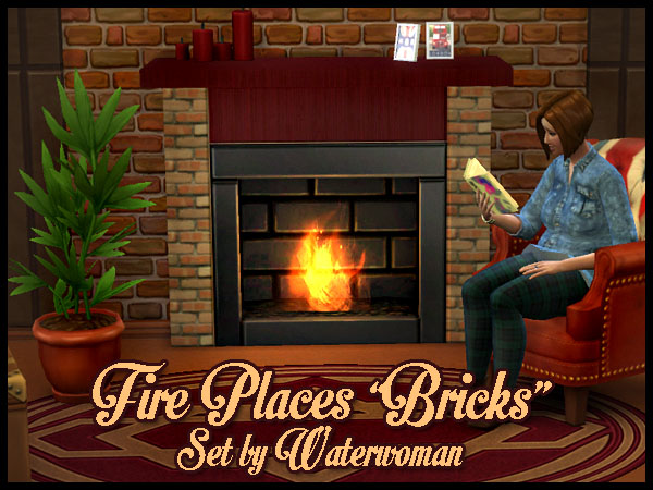 Akisima Sims Blog: Fire Places “Bricks”