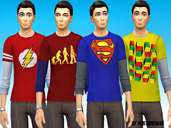  Akisima Sims Blog: Sheldon Coopers Shirts