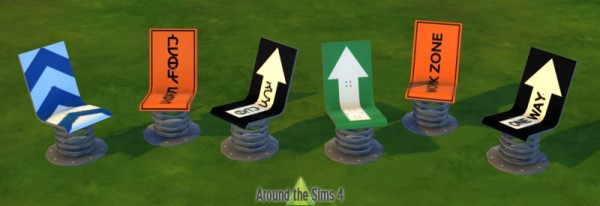  Around The Sims 4: Road Sign Furniture