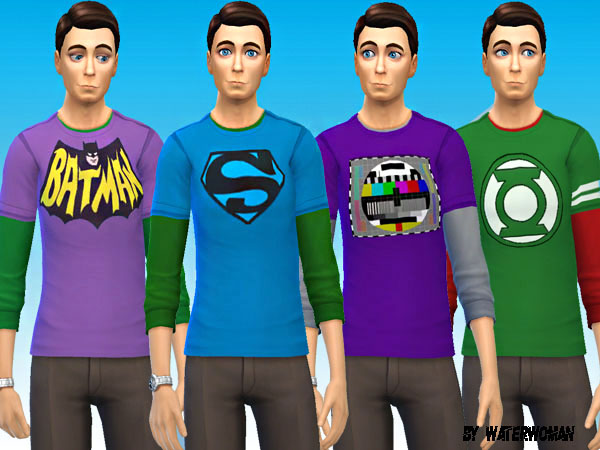  Akisima Sims Blog: Sheldon Coopers Shirts